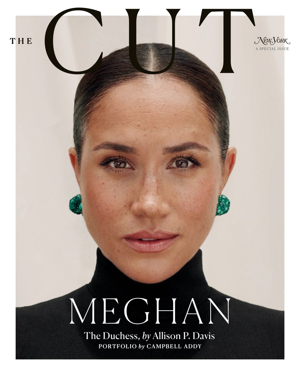 CoutureIsBeyond's tweet photo. Meghan Markle (Duchess of Sussex) by Campbell Addy, The Cut, Fall 2022. https://t.co/j3F2J5pRtH