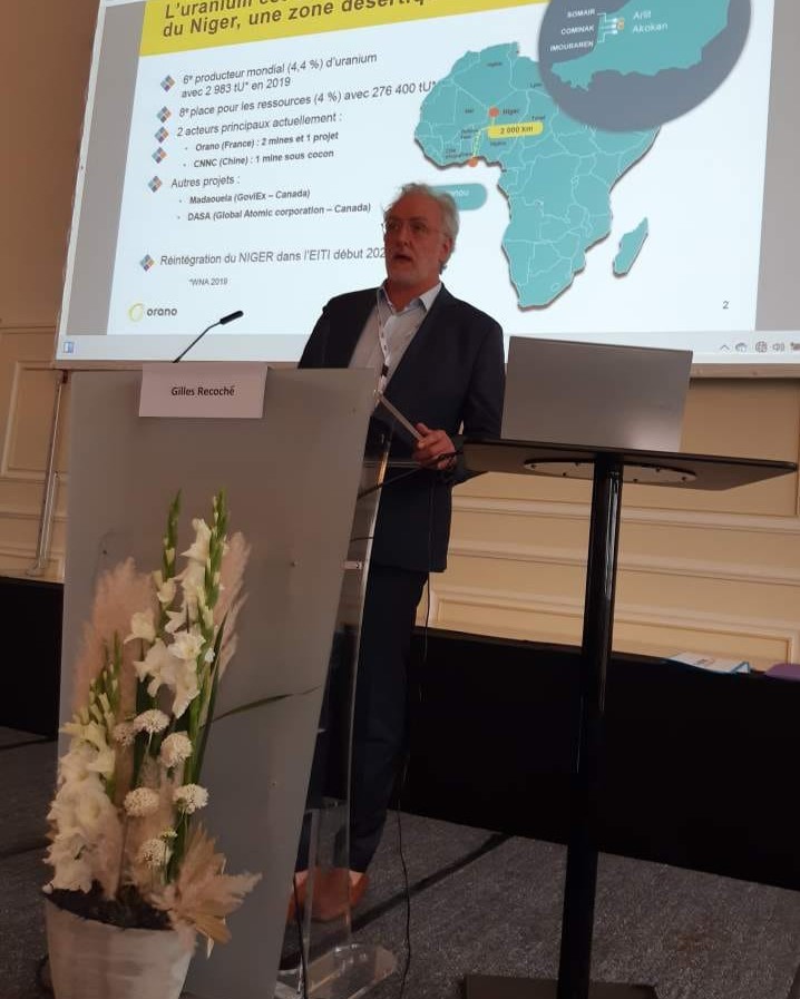 Oranogroup's tweet photo. Présentation du projet de réaménagement de la mine de #COMINAK #Niger lors du Congrès @IGPSC2022 organisé par #AvantageAquitaine
🎯partager nos engagements techniques, sociaux et sociétaux à toutes les étapes des activités minières y compris post fermeture
#OranoMining #Orano https://t.co/0Yg7BE2ANN