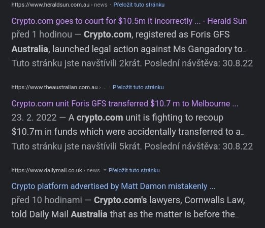Hajedan's tweet photo. Today, media like @DailyMail, @blockworks or @WatcherGuru said @cryptocom SUES Australian woman after refunding over $10m instead of $100
"Just now" story?
This "news" has been actually mentioned back in February by The Australian, with THE JUDGEMENT being made recently
#DYOR https://t.co/Mlo7WNIqPq