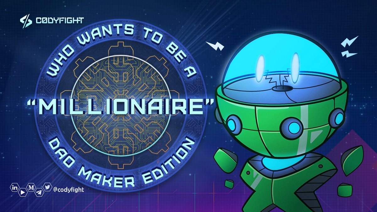 codyfight's tweet photo. To celebrate the newly updated research page on @TheDaoMaker we're launching a quiz! 🧠

Visit the research page, answer the quiz questions and you may share the $150 prize pool 💸

👉 https://t.co/s6YQvNvYS9 🔥

#Metaverse #NFT $CTOK #NFTgame #GameFi https://t.co/SKSyTCjZeL