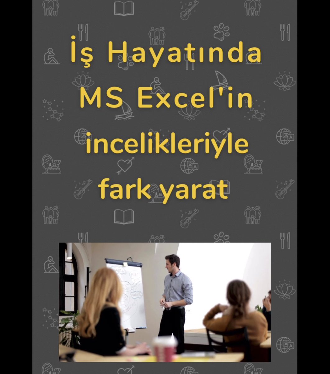 İş hayatında MS Excel’in incelikleriyle fark yarat ! 📈

MS EXCEL Başlangıç / Orta seviye odası Elçin Karatepe ile oda312’de. 💛

Buna benzer yüzlerce oda için de oda312.com 💥 #oda312 #msexcel #msoffice #danışman #eğitmen #mentor