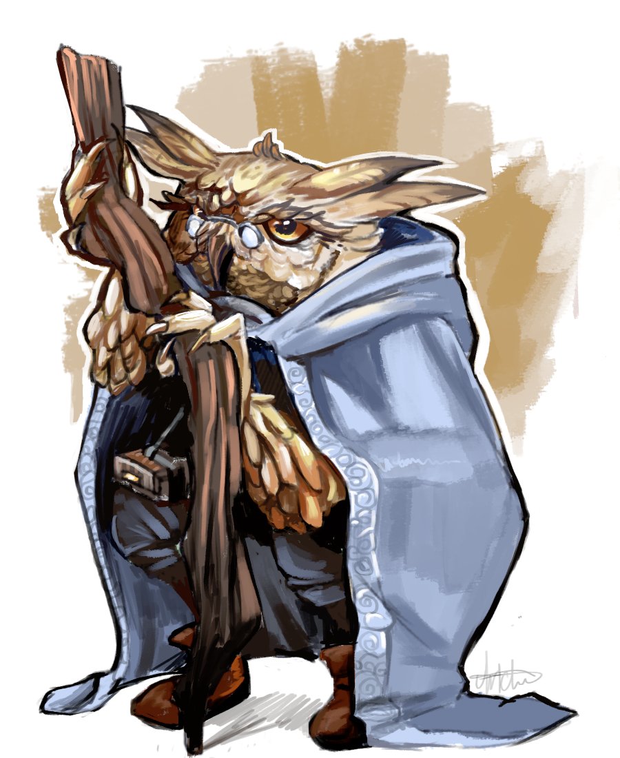 Little repost of this Owlin mage from a couple weeks back!
#DnD #DnDcharacter