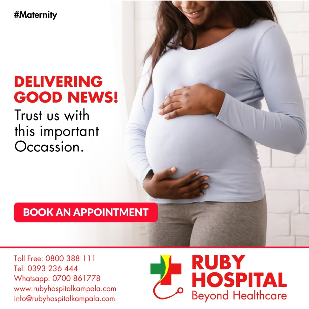 RubyhospitalUg's tweet image. Trust us with the important occasion of delivering the good news we are all waiting for. Book an appointment today!

#RubyMedicalCenter
#RubyHospital
#BeyondHealthcare
#Maternity
