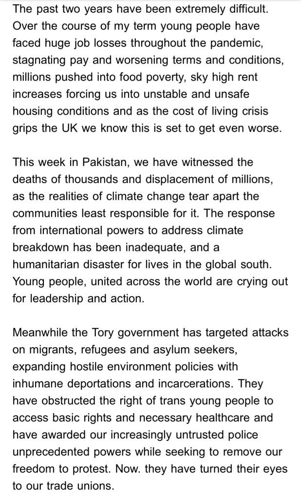 JessicaLBarnard's tweet photo. On my last day as chair of Young Labour I have written to @Keir_Starmer and David Evans.

Labour must demonstrate that there is a genuine alternative to a society that gets harder and harder for young people to live in.

Plain text version here: https://t.co/hLDxBYwJiX https://t.co/HAMrdqsUAm