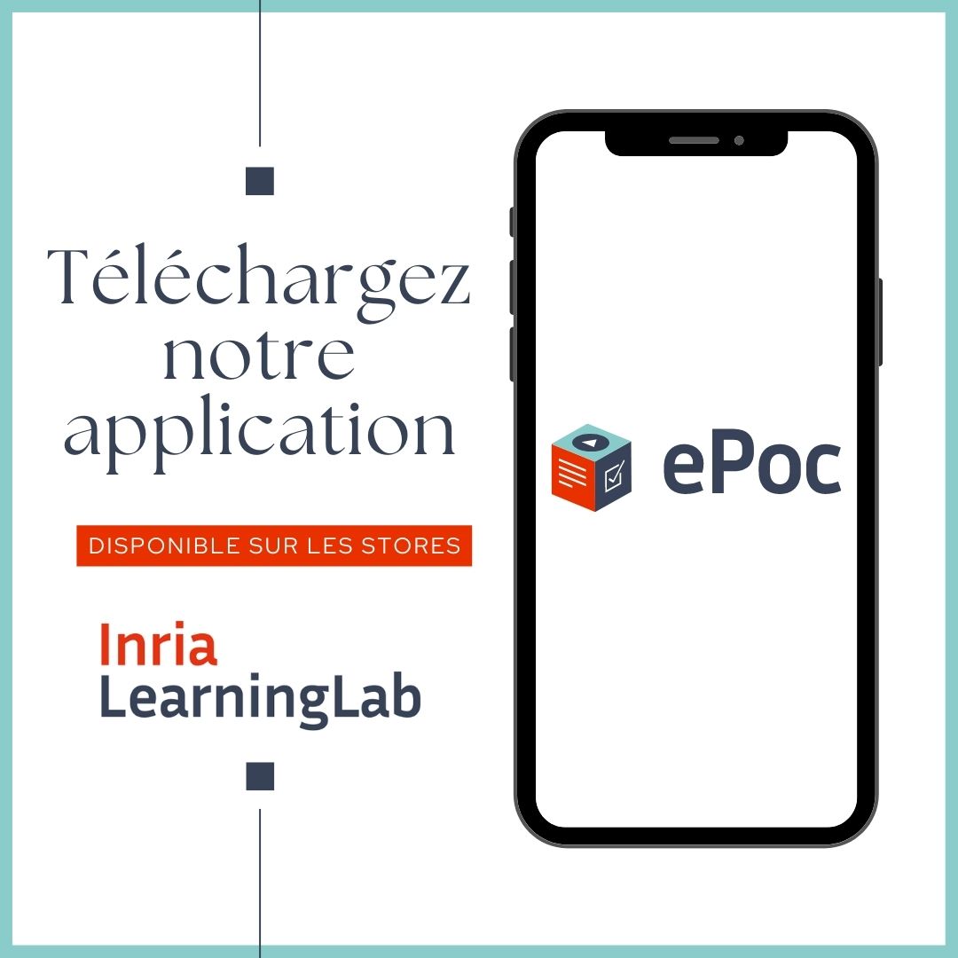 InriaLearnLab's tweet photo. Pour cette rentrée @InriaLearnLab investit le monde du #mobilelearning️ avec sa nouvelle #application #ePoc [electronic Pocket Online Course], disponible sur les stores : https://t.co/UEiifcnLuY
Venez découvrir notre première #formation : B.A.-BA des #data
@Inria https://t.co/gdEyUAdrat