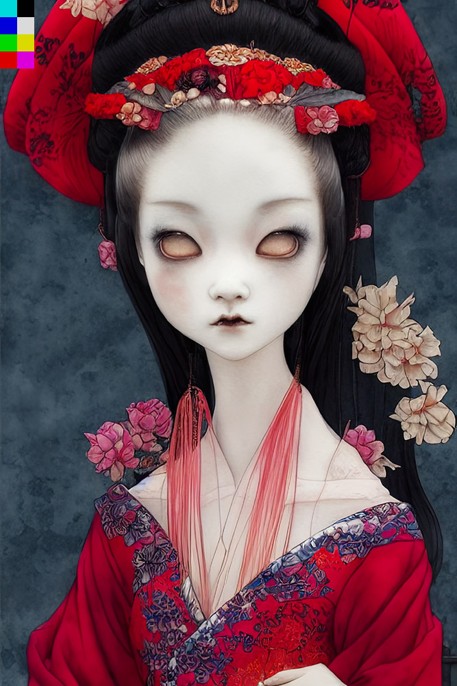Possessed
#art #aiart #nftart #digitalart #darkfantasy #aiartcommunity #stablediffusion #generativeart #geisha #geishaart #witchcraft #デジタルアート