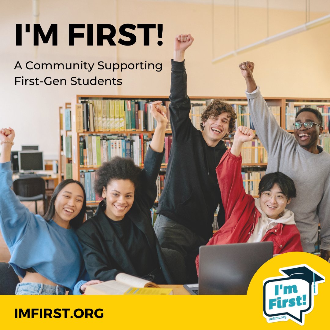 ImFirstGen's tweet image. There is something special about being the FIRST… especially being the first in your family to attend and graduate from college. I’m First! is an online community celebrating first-generation college students. Learn more at imfirst.org. #imfirst #imfirstgeneration