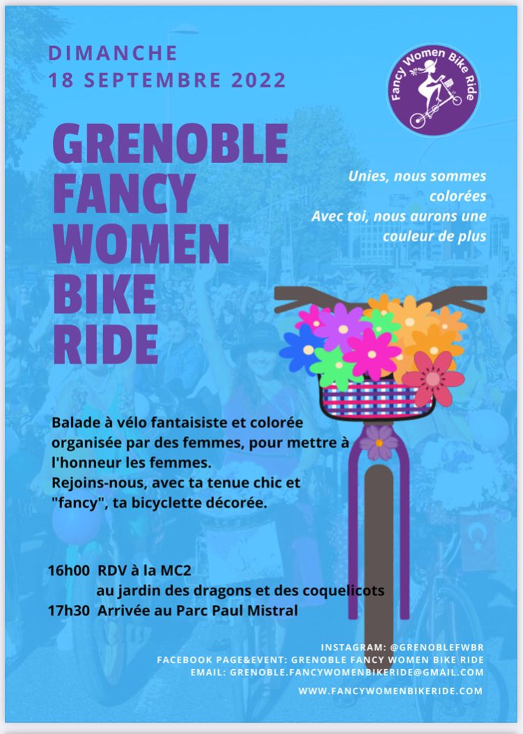 AnneTourmen's tweet photo. La Fancy Women Bike Ride de Grenoble a besoin d’encadranEs hyper motivéEs !
Avec ou sans expérience, nous t’expliquerons tout :)
Me contacter en mp ou réponse à ce tweet.
C’est dimanche 18 septembre après-midi ! 🚲
#Grenoble #vélo #solutionvelo 
@FWBR_official https://t.co/NooWTY49xw