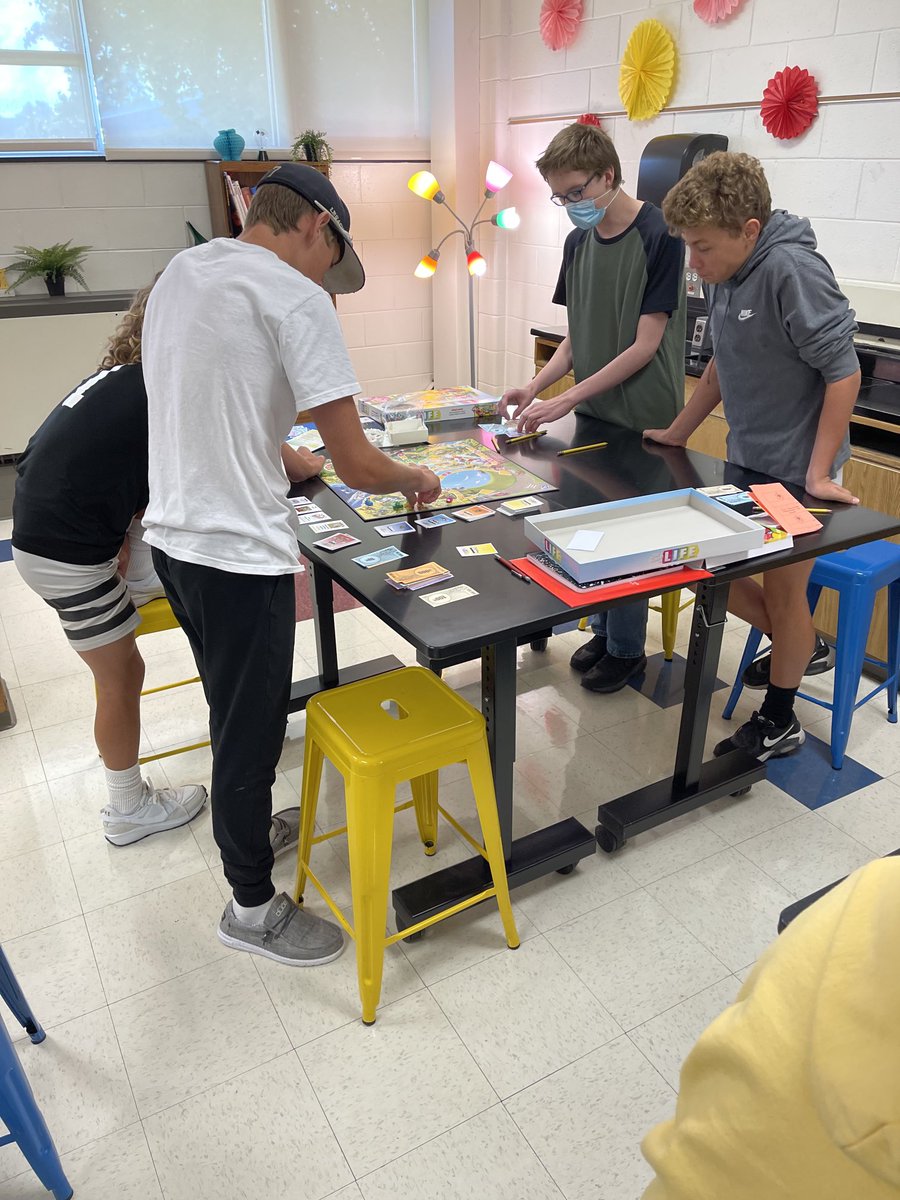 MrsMLombardo's tweet photo. ⁦⁦⁦@BeachMiddle⁩ Ss playing The Game of Life! Which attributes are reflective of the real world?  In what ways? #BMS https://t.co/BwywzPyF6G