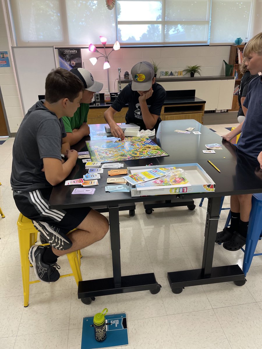 MrsMLombardo's tweet photo. ⁦⁦⁦@BeachMiddle⁩ Ss playing The Game of Life! Which attributes are reflective of the real world?  In what ways? #BMS https://t.co/BwywzPyF6G
