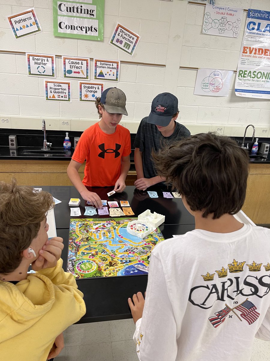 MrsMLombardo's tweet photo. ⁦⁦⁦@BeachMiddle⁩ Ss playing The Game of Life! Which attributes are reflective of the real world?  In what ways? #BMS https://t.co/BwywzPyF6G