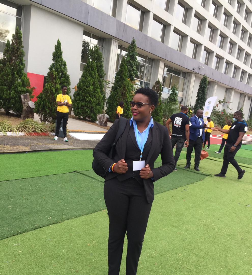 DoreenNyanjura's tweet photo. It's Nyanjura, her suit, her laptop and her brain representing Uganda at Africa Climate week in Gabon.

 I will make  presentations about; Climate Financing, Nature based Solutions for climate Change &amp; Harnessing the Tourism Potential. https://t.co/ez0U1iWFuP
