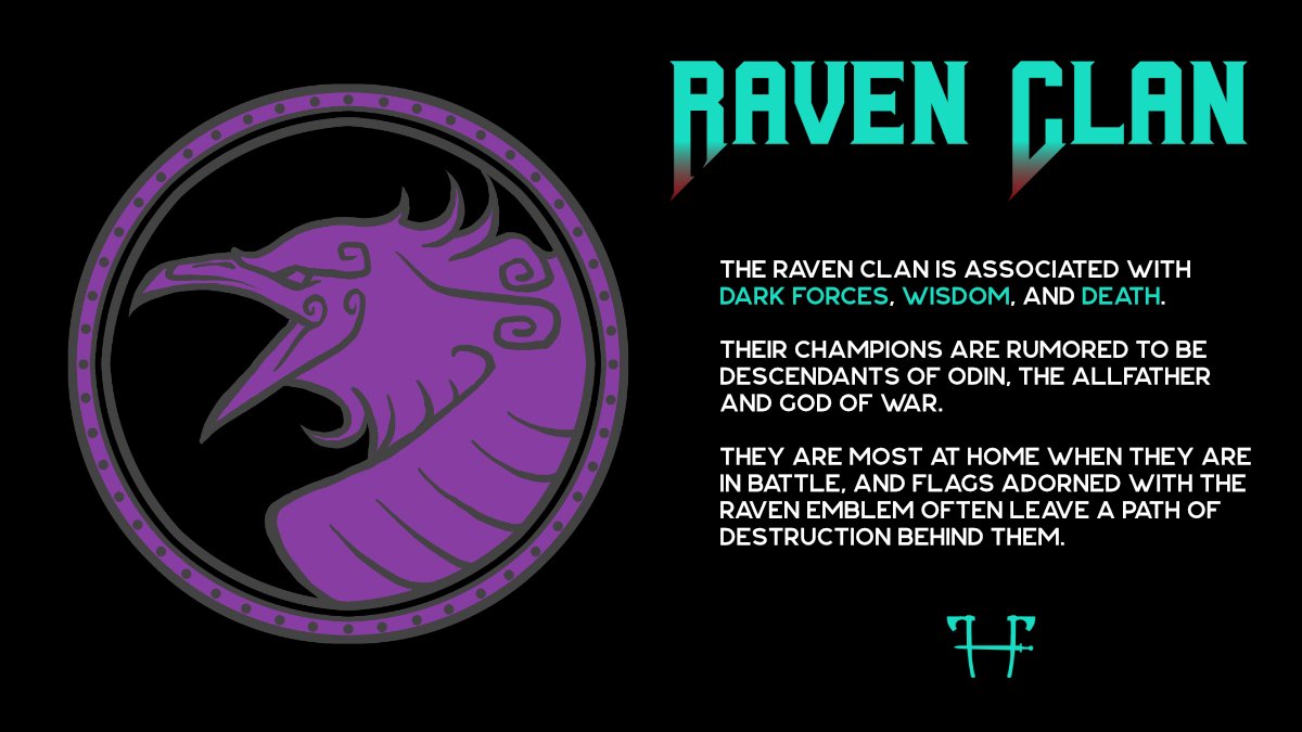 HeathensNFT's tweet photo. 🟣Introducing the RAVEN CLAN!🟣

Will you be bringing destruction to the battlefield under the purple banner? 

Jump into our Discord to download your Raven Clan phone wallpaper! https://t.co/2Gf186JWB2