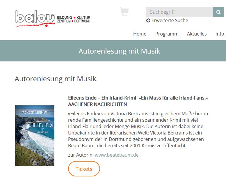 VicBertrams's tweet photo. Freue mich schon jetzt auf meine vorweihnachtliche Lesung im Kulturzentrum Balou in Dortmund! #Krimi #Irland #Familienroman 
https://t.co/z2SAHfdwMD https://t.co/AAVjgUFIwy