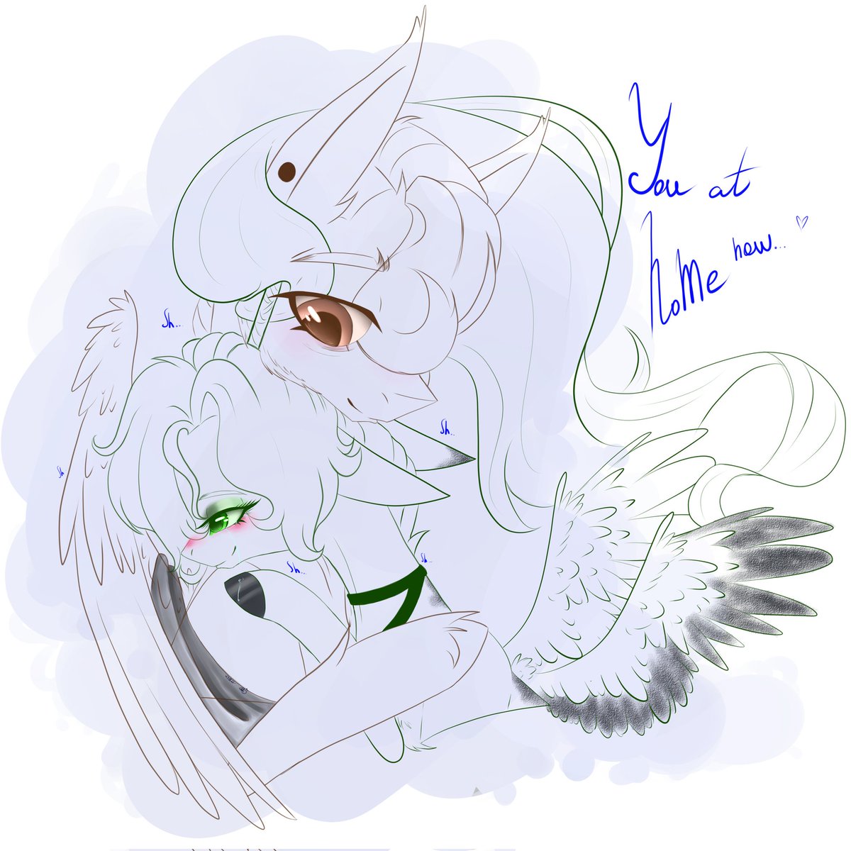 D_D_Meow's tweet photo. Cute family gift-sketch💕

#cute #pony #my_little_pony #mlp #art #mlp_oc https://t.co/iNavBK4jPo