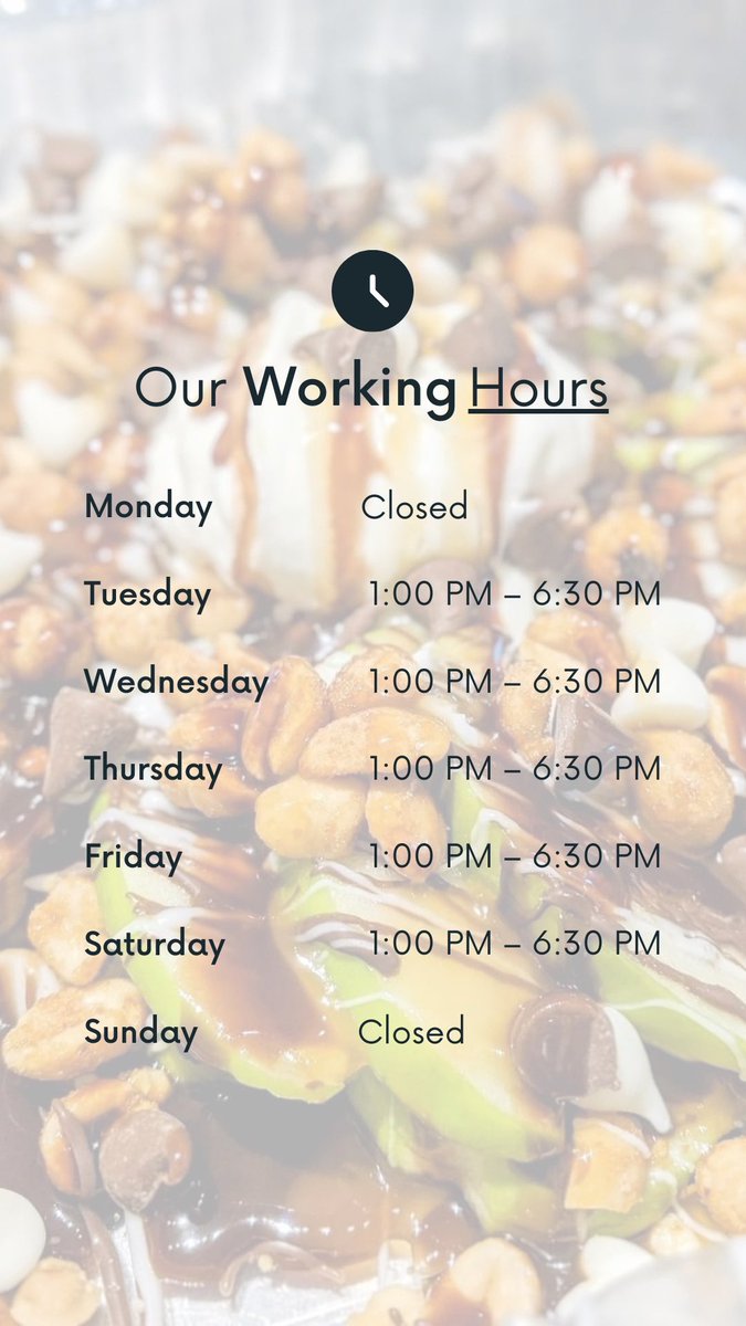 Here’s our Hours come visit us at <a href="/northside_mp/">NorthsideMarketplace</a>
