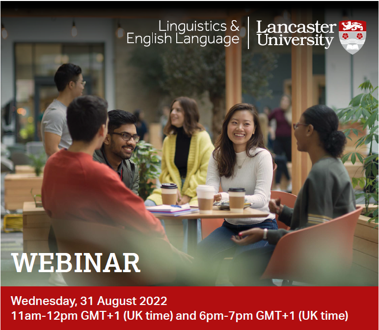 Last chance to register for our webinar to learn about Postgraduate Masters Programmes at the Department of Linguistics and English Language at Lancaster University!🔗lancaster.ac.uk/linguistics/ev…