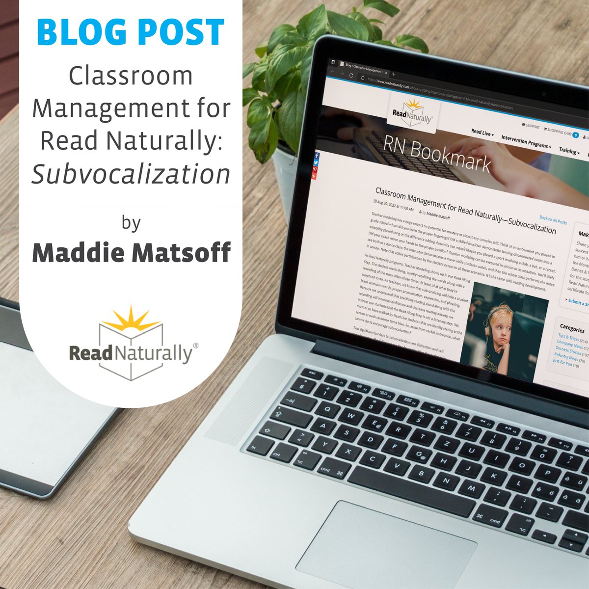 ReadNaturally's tweet image. In Read Naturally programs, the student reads along while listening to a recording of a story, usually three times. At least, that what they’re supposed to do. Aside from verbal instruction, what can we do to encourage subvocalization? readnaturally.com/about-us/blog/…

#teachermodeling