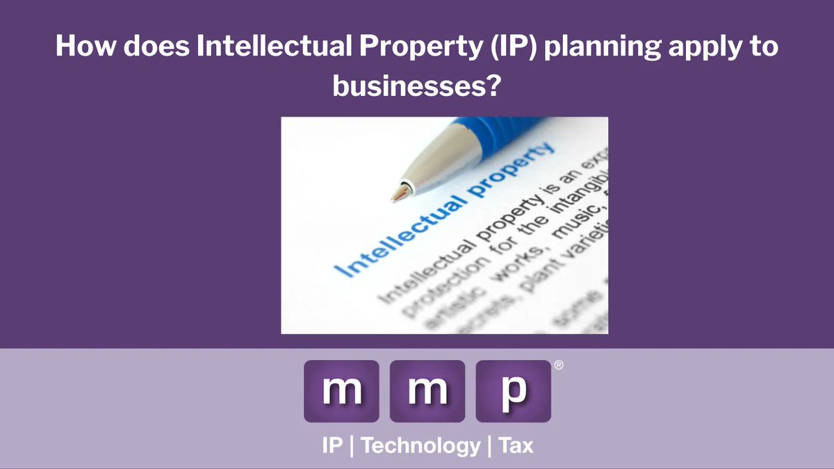 How does Intellectual Property planning apply to businesses?

If you don't currently class your ideas and innovations as corporate assets, you should.

#startup #tax