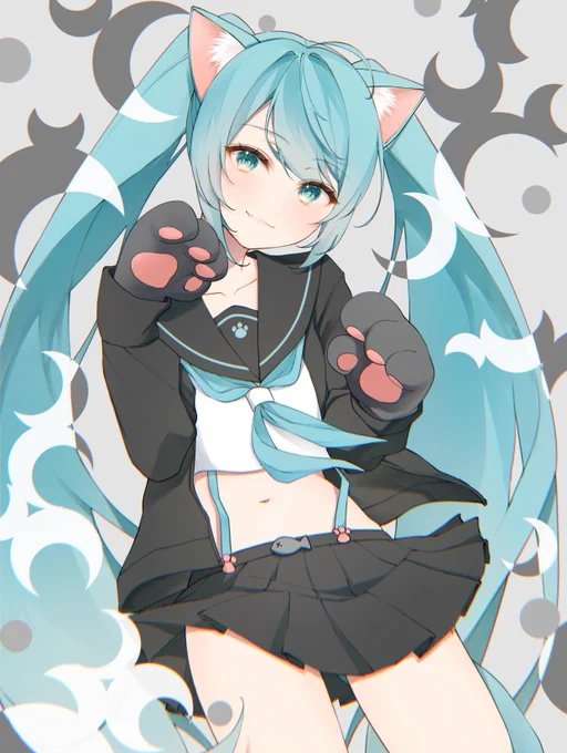 回転にゃんこミクさん#にゃんこズONLINE #にゃんこズ合同 #初音ミク 