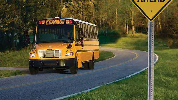 Thomas Built Buses, headquartered in High Point NC, provides land to Duke Energy for a Photovoltaic (PV) Solar Field which produces 389 kilowatts of renewable energy. #ThomasBuiltBuses #SchoolBusSafety #KerlinBus #Sustainability