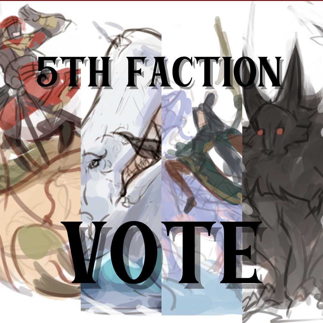 GuildhallStudio's tweet photo. The time has come to vote on which of these 4 community suggested faction ideas will become the 5th faction in Vengeance of the Empires!! Learn more about each and submit your vote over on Kickstarter.

https://t.co/OlelDyx7YC 

 #SeaofLegends #boardgame #tabletop #kickstarter https://t.co/TsCjJgcTeL