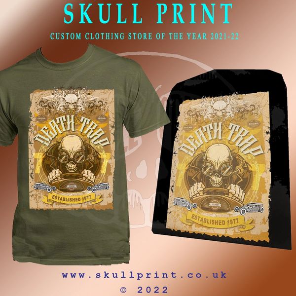 SkullPrint3's tweet photo. Death Trap design © T-shirt or hoodie
https://t.co/hcxqed9BQo
#tshirt #tshirts #custom #identicaltonone #skullcat #skullprint #onlineshopping #unique #longsleeves #customprinting #hawkwind #hawkfans #hawknerds #deathtrap #robertcalvert #bobcalvert #monkeyonelastic #hawkart https://t.co/1dbKzLSuLb