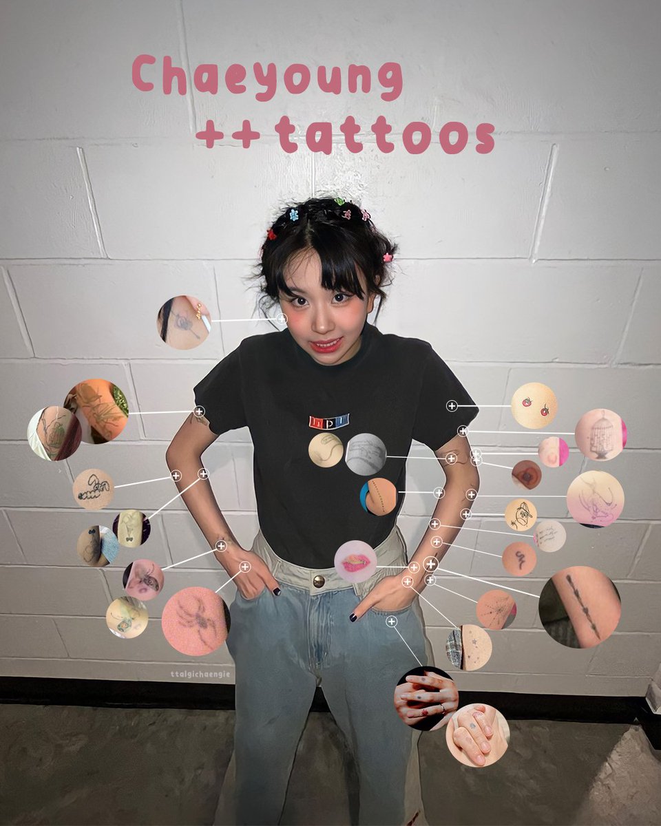 Here are all of TWICE Chaeyoungs Tattoos  NuuNuu