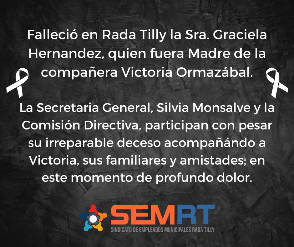 El Velatorio tendrá lugar en el Salón Céntrico de la SCPL hoy de 13 a 15 hs.