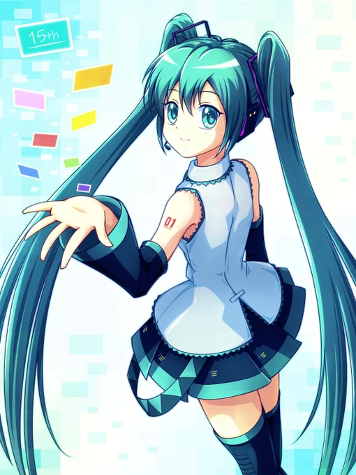 今日8月31日はミクさんの誕生日!15周年おめでとう!#初音ミク  #初音ミク生誕祭2022 #初音ミク誕生祭2022 