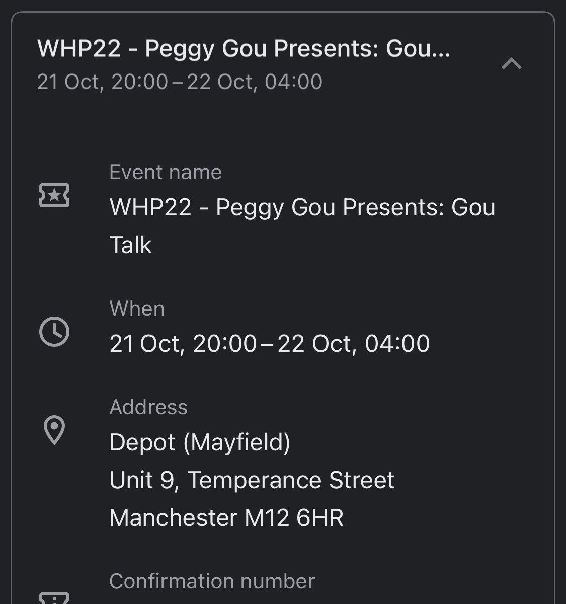 Orlajcu's tweet photo. selling 2x Peggy Gou tickets for Manchester Warehouse project 21/10/22 

#WarehouseProject #peggygou https://t.co/ZFV15nfV9g