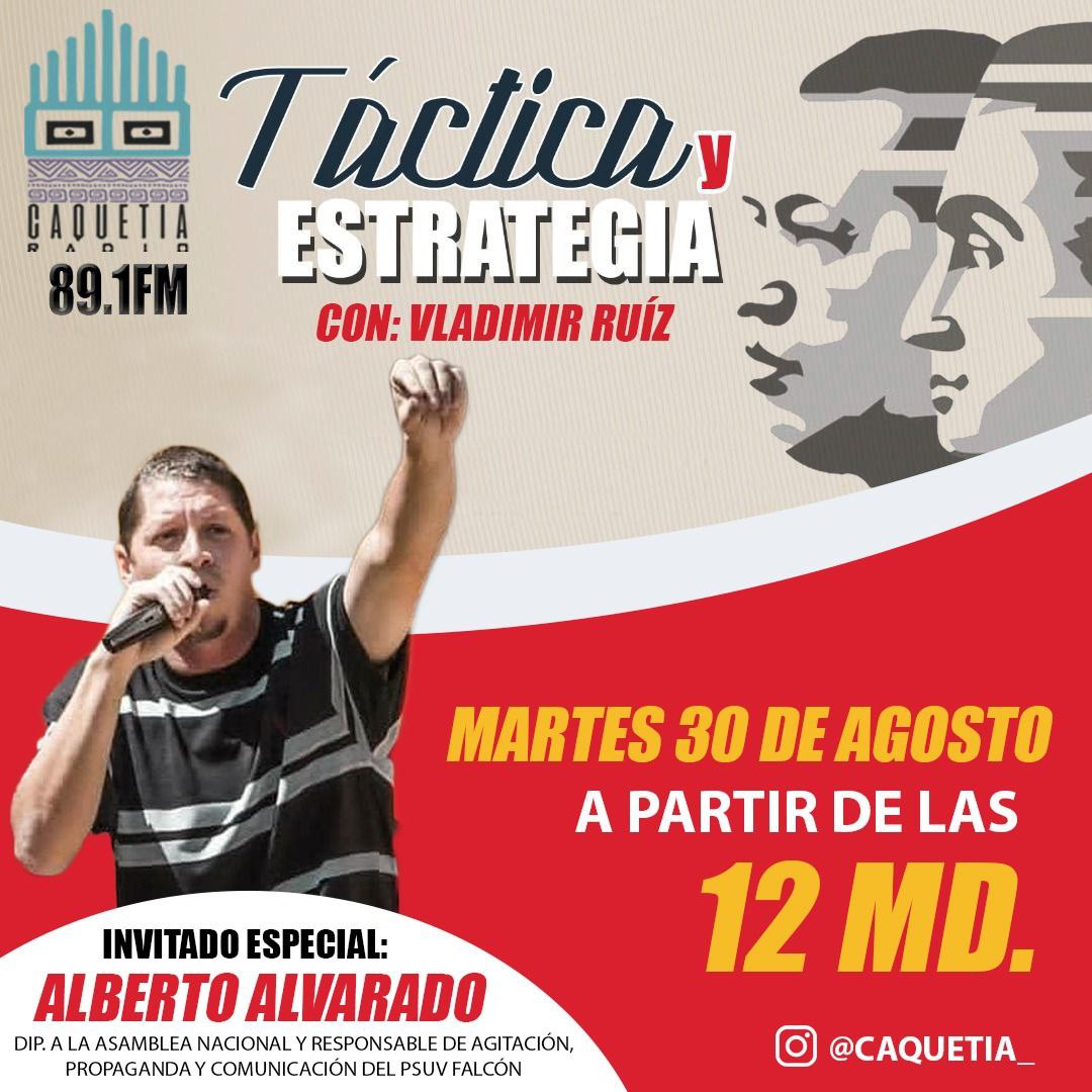 IzquierdaComba2's tweet photo. Escucha hoy al diputado Alberto Alvarado en el programa Táctica y estrategia https://t.co/oQkujTh4ti