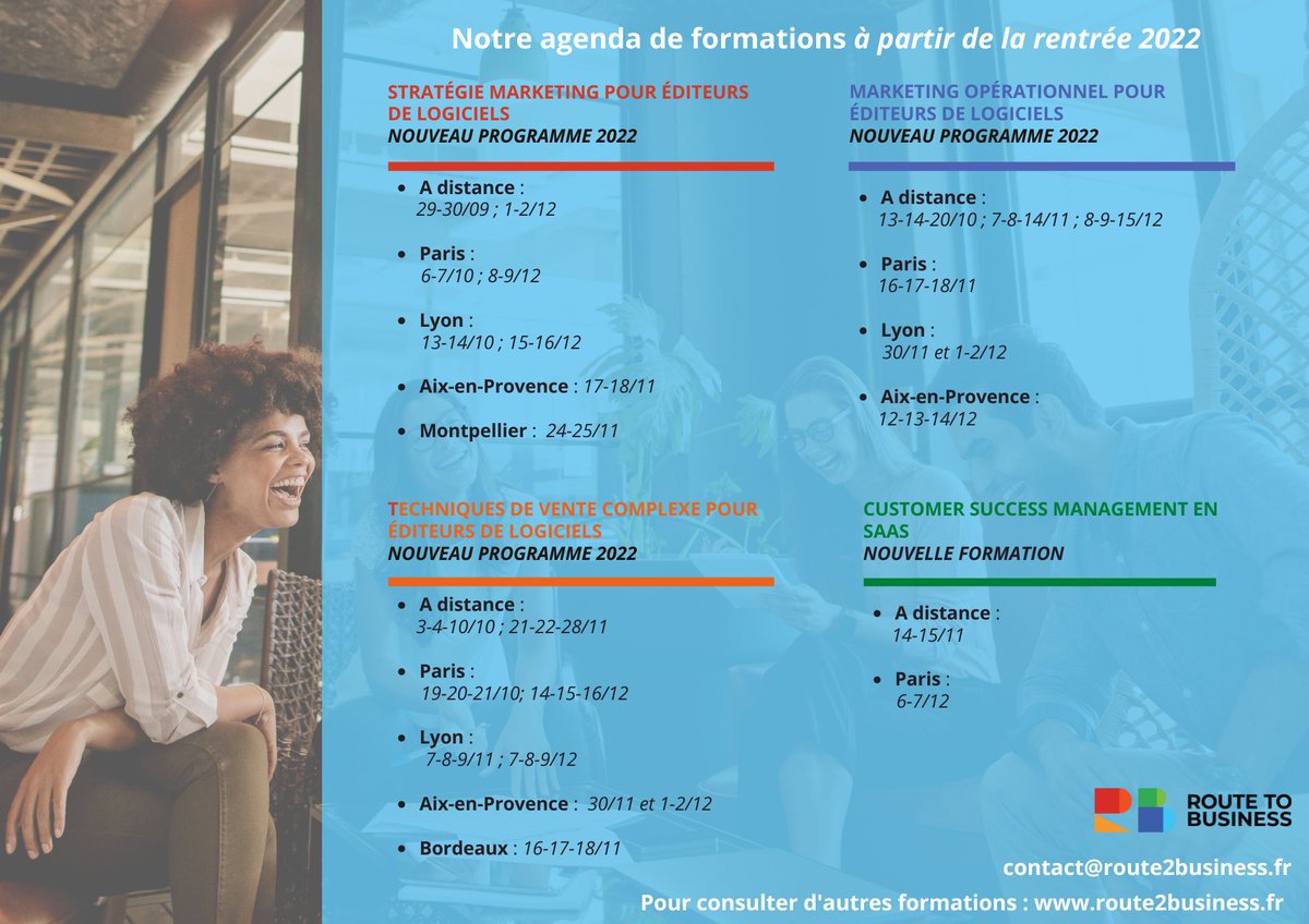 #EditeursDeLogiciels, découvrez le calendrier de nos formations prises en charge par l'OPCO ATLAS avec : 

🚀 3 nouveaux programmes 
🔥 1 nouvelle formation 

Ces formations se dérouleront à partir de septembre 2022, en inter et en intra.
Vous avez un projet ? Parlez-nous en !