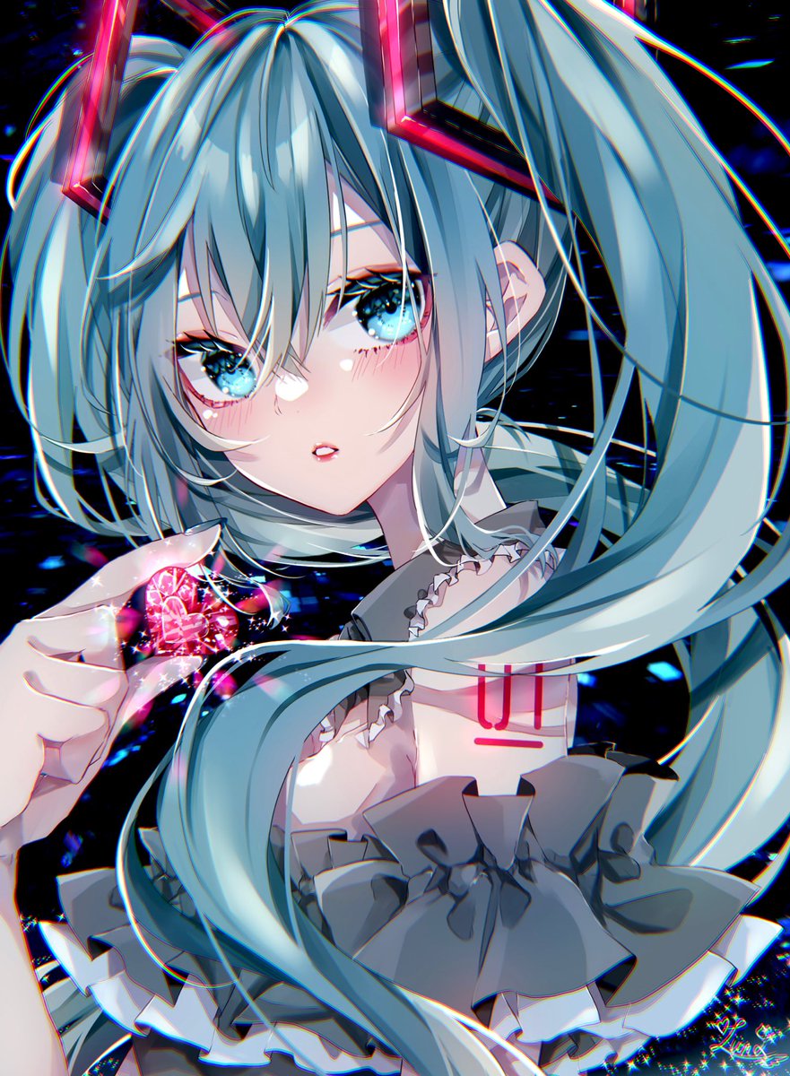 初音ミク「ミクちゃんおめでとう〜ッ(ง ˙˘˙ )ว#初音ミク生誕祭2022#初音ミク誕生」|紫月るな🐈‍⬛໒꒱·̩͙のイラスト