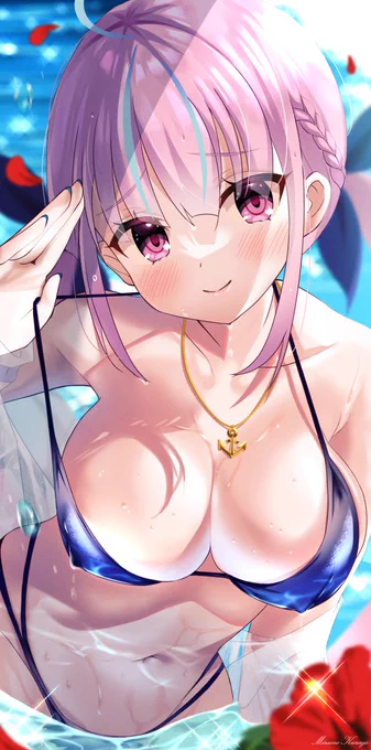 あくたんと海水浴! #あくあーと #湊あくあ  