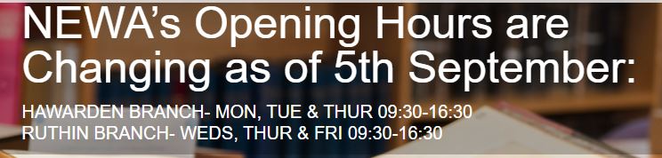 NEWalesArchives's tweet photo. NEWA’s opening hours are changing as of 5th September 2022:
Hawarden Branch – Mon, Tues &amp; Thurs, 09.30 – 16.30
Ruthin Branch – Weds, Thurs &amp; Fri, 09.30 – 16.30
https://t.co/LYINSMJpEv https://t.co/pmmMU8MJfy
