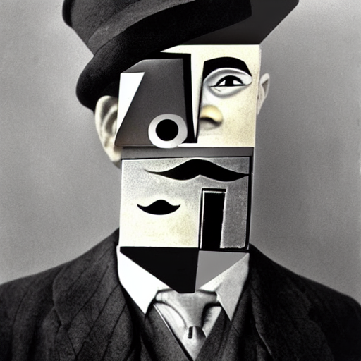 muddletoes's tweet image. It has reached the masses. A cubist photograph of a very happy main battle tank disguised as Hercule Poirot. #StableDiffusionDemo