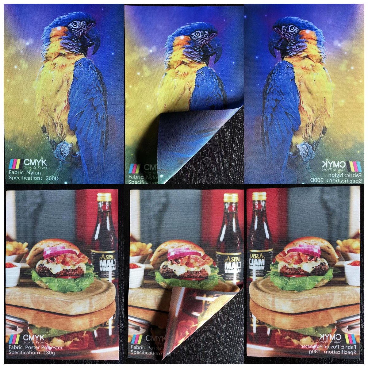 cmyksp's tweet photo. Digital printing double sided dye sublimation flag sample book, Oxford 300D, Blockout Polyester 250g, Woollen Polyester 160g, ShinyKnited Polyester 130g, Mesh Polyester 120g, 200D Nylon 160g,Poster Polyester 180g. 
#digitalprinting #flags #banners #advertising #dyesublimation https://t.co/nvPT2R93ZZ