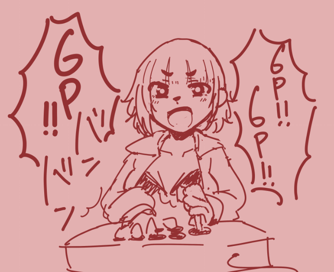 ビブちゃんに負けたのでFAを描きました。2勝1敗だったので落書きです 