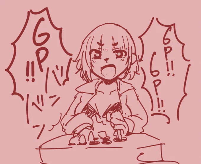 ビブちゃんに負けたのでFAを描きました。2勝1敗だったので落書きです 