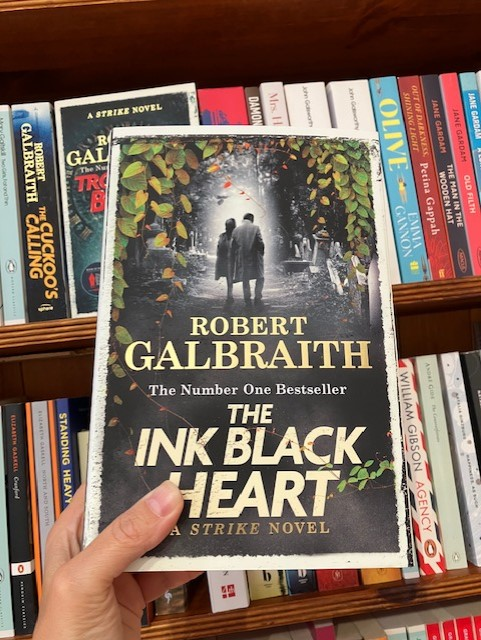 hartsbooks's tweet photo. It's here! The new instalment of Robin and Cormoran's investigations #inkblackheart is now available in @hartsbooks. A 1000 page - forget to eat or answer the phone or go to work - treat! Thank you #RobertGalbraith #JKRowling https://t.co/I6m3LDo7wn
