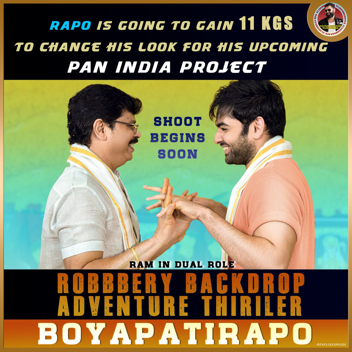 rathodMurtza's tweet photo. USTAAD @ramsayz & MASS Director #BoyapatiSreenu ' Next PAN INDIA PROJECT Going To Sets Soon
#RAmPOthineni is PLAYING DUAL ROLES in This
Now He is BULKING For One Of The Character in #BoyapatiRAPO
#RAPOT https://t.co/H3H3fUG697