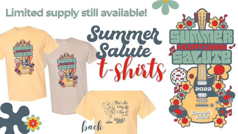 ☀️ FESTIVAL T-SHIRTS STILL AVAILABLE! ☀️
We have a limited supply of Summer Salute t-shirts still for sale! T-shirts are available:
  Mon - Fri, 8a-4p, Parks + Rec office, 2600 Thomas St
  Sizes Small-4XL
Call 270-887-4290 or stop by to buy a t-shirt. Cash, check, or credit card.