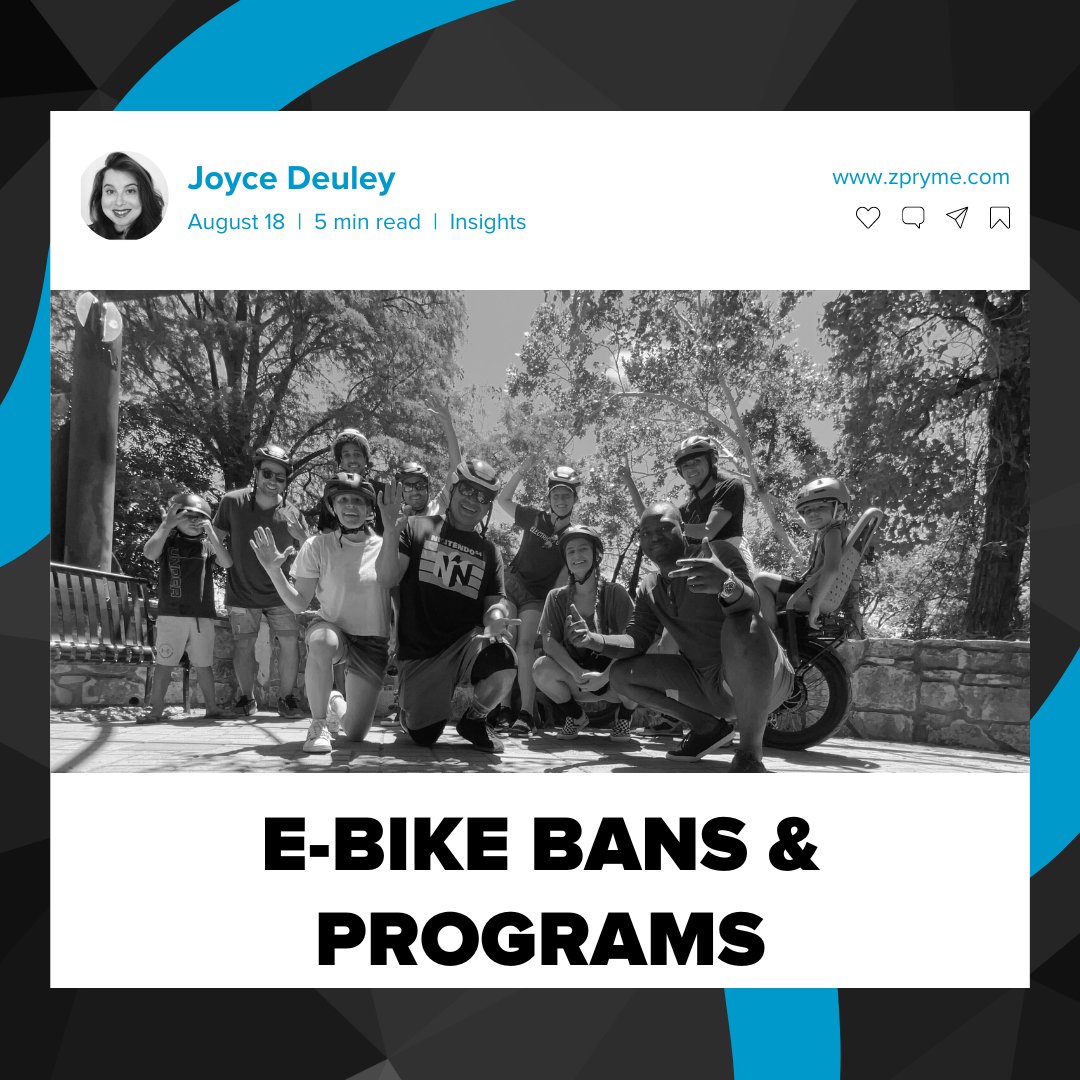 Have you heard about the #ebike  bans and programs? 🚲 Joyce Deuley dives in on the stats surrounding e-bikes and reasons why the global market is expected to reach $92 billion by 2029. Read Joyce's full report here: zpryme.com/insights/e-bik…