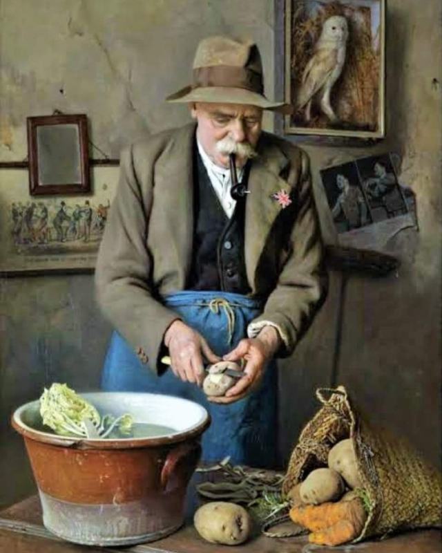 marcelcel3's tweet image. El académico (y muy desconocido) Charles Spencelayh fue un pintor inglés especializado en «pintura de género», es decir, escenas de la vida cotidiana, aunque de vez en cuando también retrataba eventos bastante extraordinarios. #arte #art