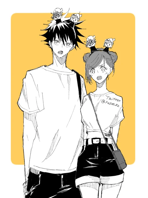 文字で消えたけど、同じタグがついてる服を描いていた。 