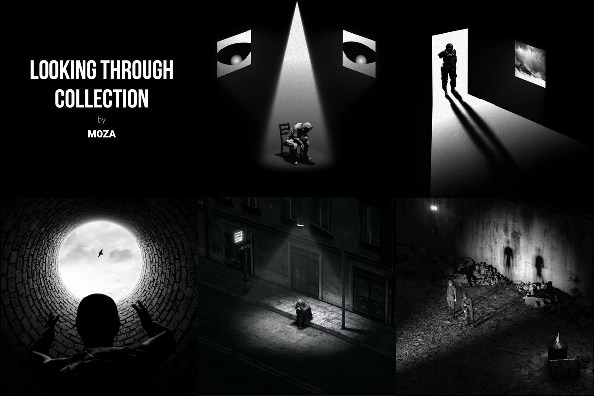 Only one piece from the "Looking Through" collection is currently on sale. It's a 53 second animation with a sound design and music. Check it out at the link below🙏
foundation.app/@moza/ltc-from…