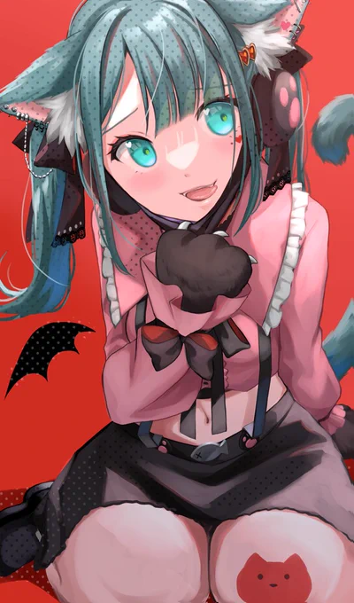 ミクさんハピバ〜〜!!ルナおじさん( )のにゃんこズにヴァンパイアミクさんで参加させて頂きました!祭りじゃ祭りじゃ〜〜!!#にゃんこズONLINE #にゃんこズ合同#初音ミク誕生祭2022 #初音ミククリック推奨 