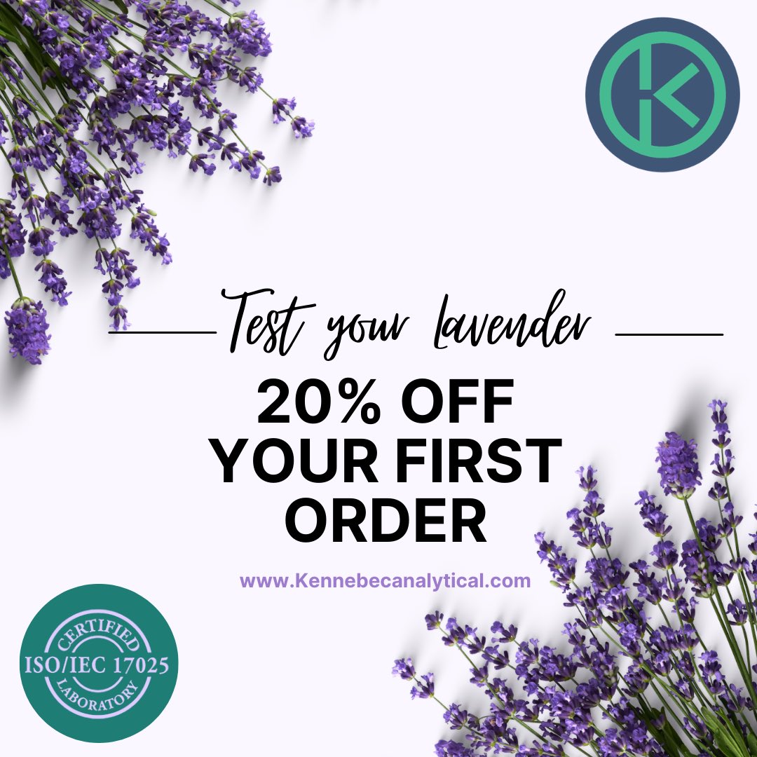 KAS_analytical's tweet photo. You don't want to wait any longer! Take advantage of our 20% off first order offer and a free 30 minutes consultation when you try KAS today. 

Visit our website and subscribe to earn your coupon.

https://t.co/8MCzjQbgNR
 
#accuracy #ISO17025 #certifiedlaboratory #lavender https://t.co/ycjDGbRs7e