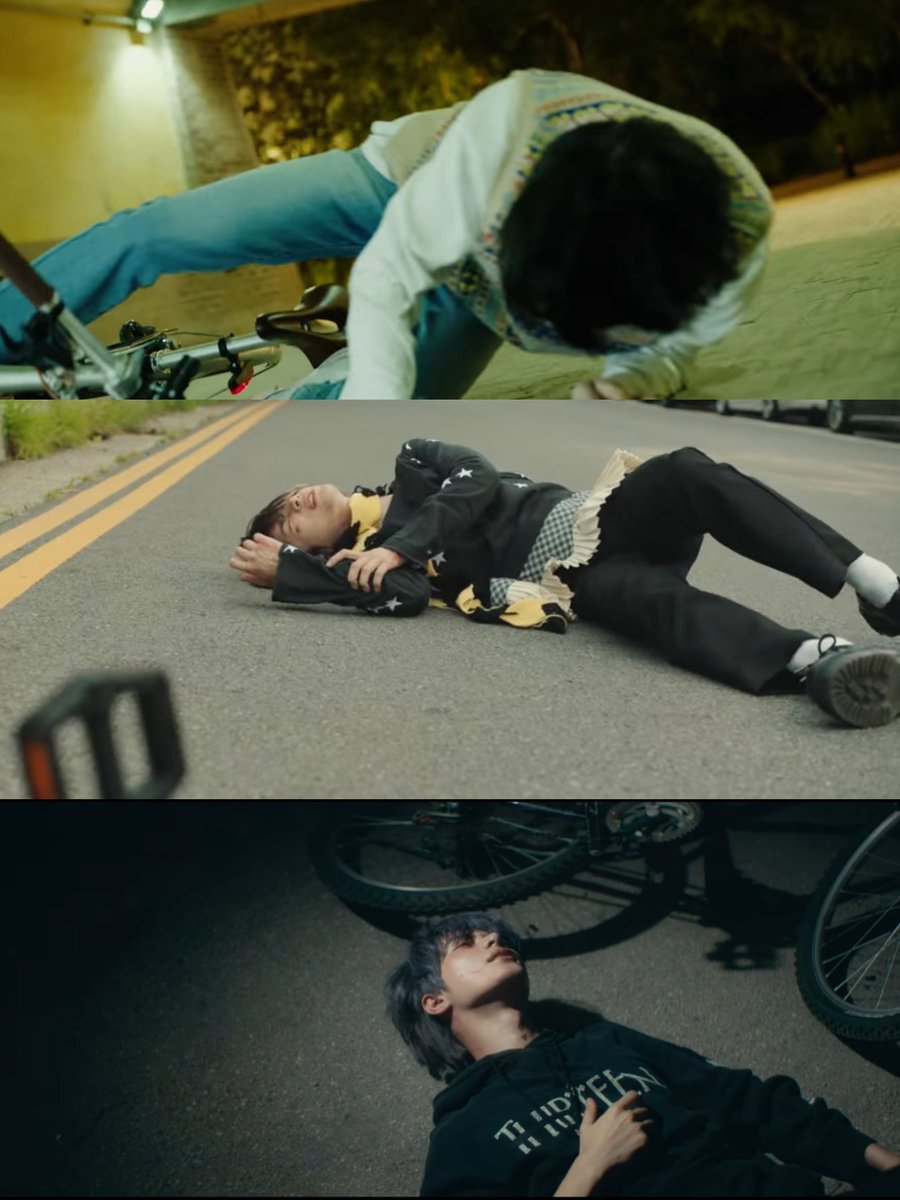 beomiedeul's tweet photo. no but why does beomgyu keep falling off his bike😭 https://t.co/c8wlsSfAkb